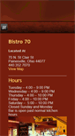 Mobile Screenshot of bistro70.com