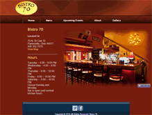 Tablet Screenshot of bistro70.com